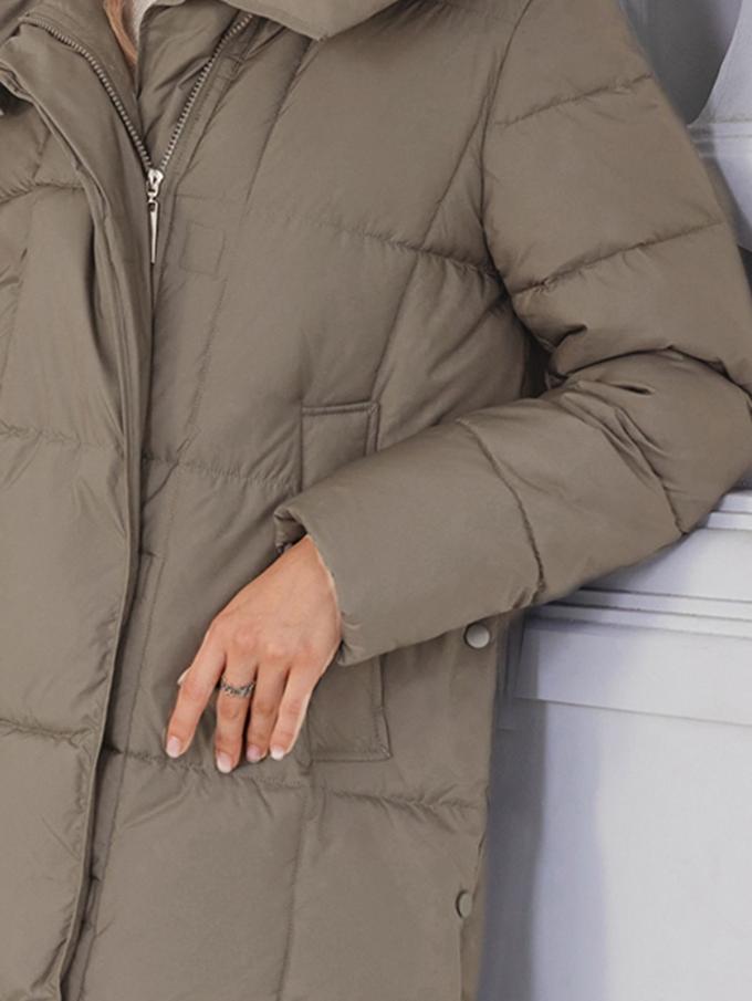 long women jacket, for cold winter coat, hooked, lower knees length, dark colours, Winter Warmth Graphene Self Heating line，with Shoulder strap inside，