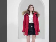 with fur，Winterproof Bio Down Woman Coat Outside Casual Style Waterproof Woman Jacket