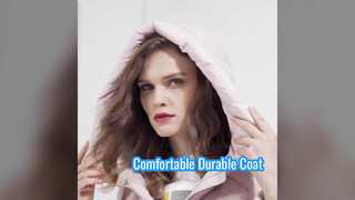 View Comfortable and Durable Woman Demiseason Coat with Symmetrical Pockets and Button