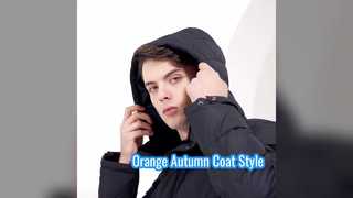 Orange Contrast Man Sping Autumn Coat Autumn Jacket Coat With Cotton Fabric For You