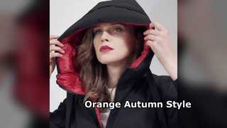 Orange Contrast Man Sping Autumn Coat Autumn Jacket Coat With Cotton Fabric
