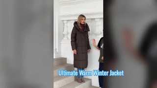 Two Way Zip Ultimate Winter Jacket Ergonomic Warm Mens Down Coat With Knitted Cuffs, Slant Pockets